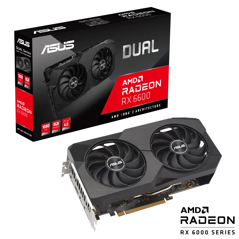 ASUS Dual Radeon RX 6600 V2 8GB GDDR6