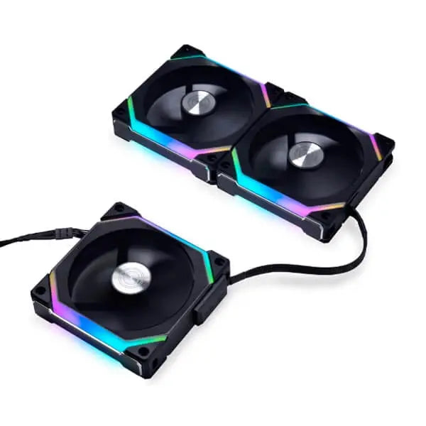 Lian Li UNI Fan SL120 V2 ARGB Cabinet Fan With Controller - Black (Triple Pack)