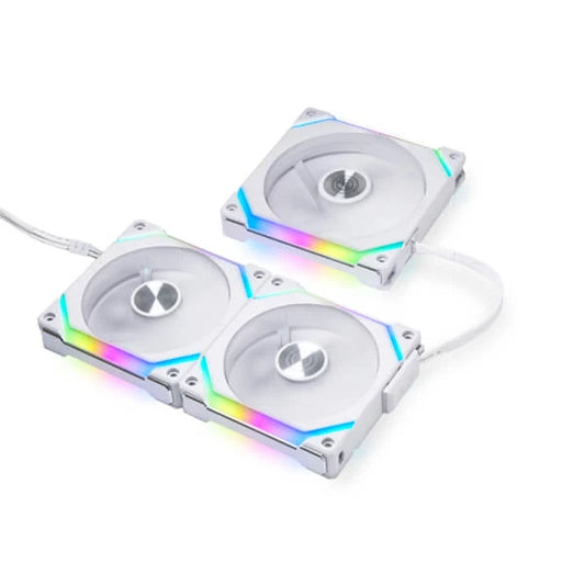 Lian Li UNI Fan SL120 V2 ARGB Cabinet Fan With Controller - White (Triple Pack)