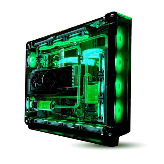 HULK Green Gaming PC Dual Transparent Display PC Microcenter India