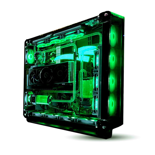 HULK Green Gaming PC Dual Transparent Display PC
