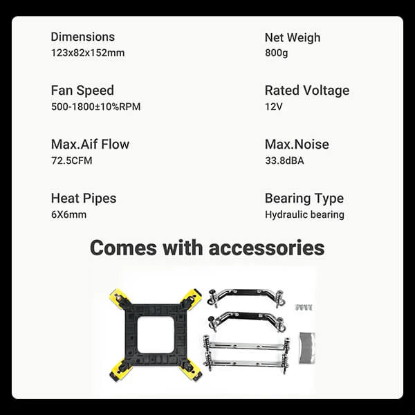Ant Esports ICE C612 V2 ARGB 120mm CPU Air Cooler Microcenter India