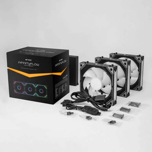 Ant Esports Infinity Flow ARGB 120mm PWM Cabinet Fan Triple Pack