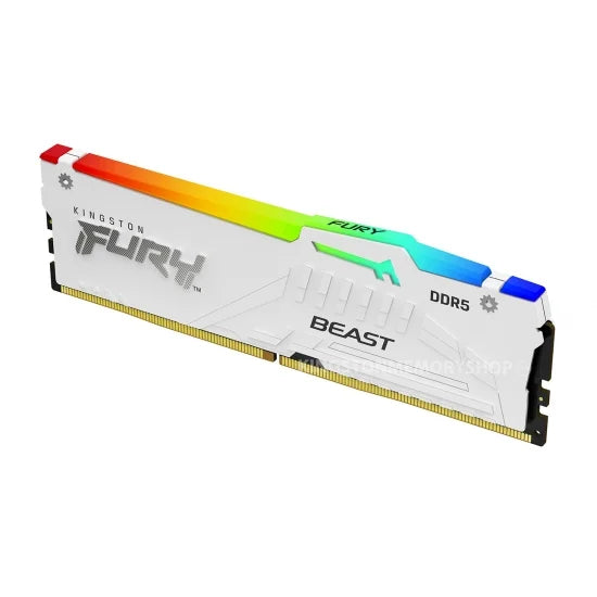 Kingston FURY Beast RGB 64GB (32GB x2) DDR5 6000MT/s White DIMM Microcenter India