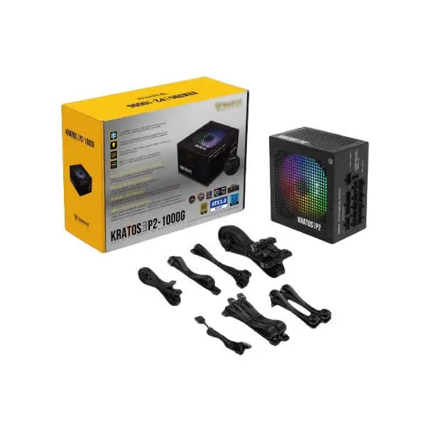 Gamdias Kratos P2-1000G RGB 1000 Watt 80 Plus Gold ATX 3.0 SMPS Microcenter India