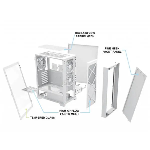 Montech AIR 1000 Lite (ATX) Cabinet (White) Microcenter India