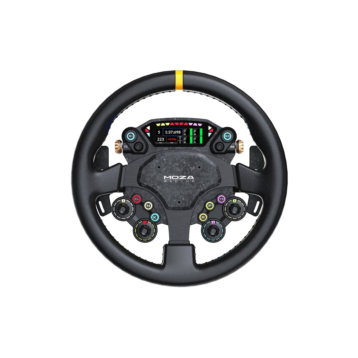 MOZA CS Pro steering wheel 325mm round rim with HD screen