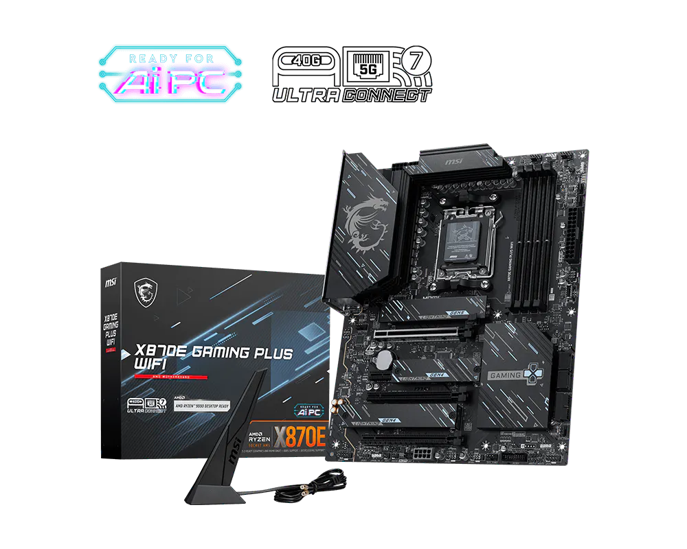 MSI MPG X870E GAMING PLUS WIFI X870E AM5 Motherboard