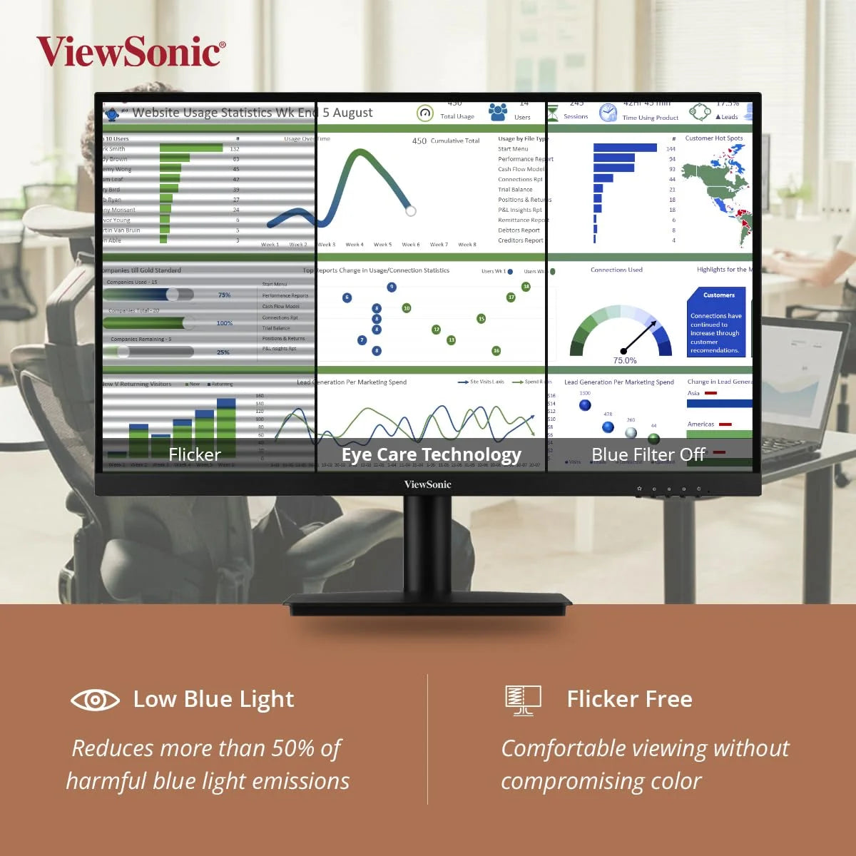 Viewsonic VA2409-MHU 24 Inch FHD IPS Gaming Monitor