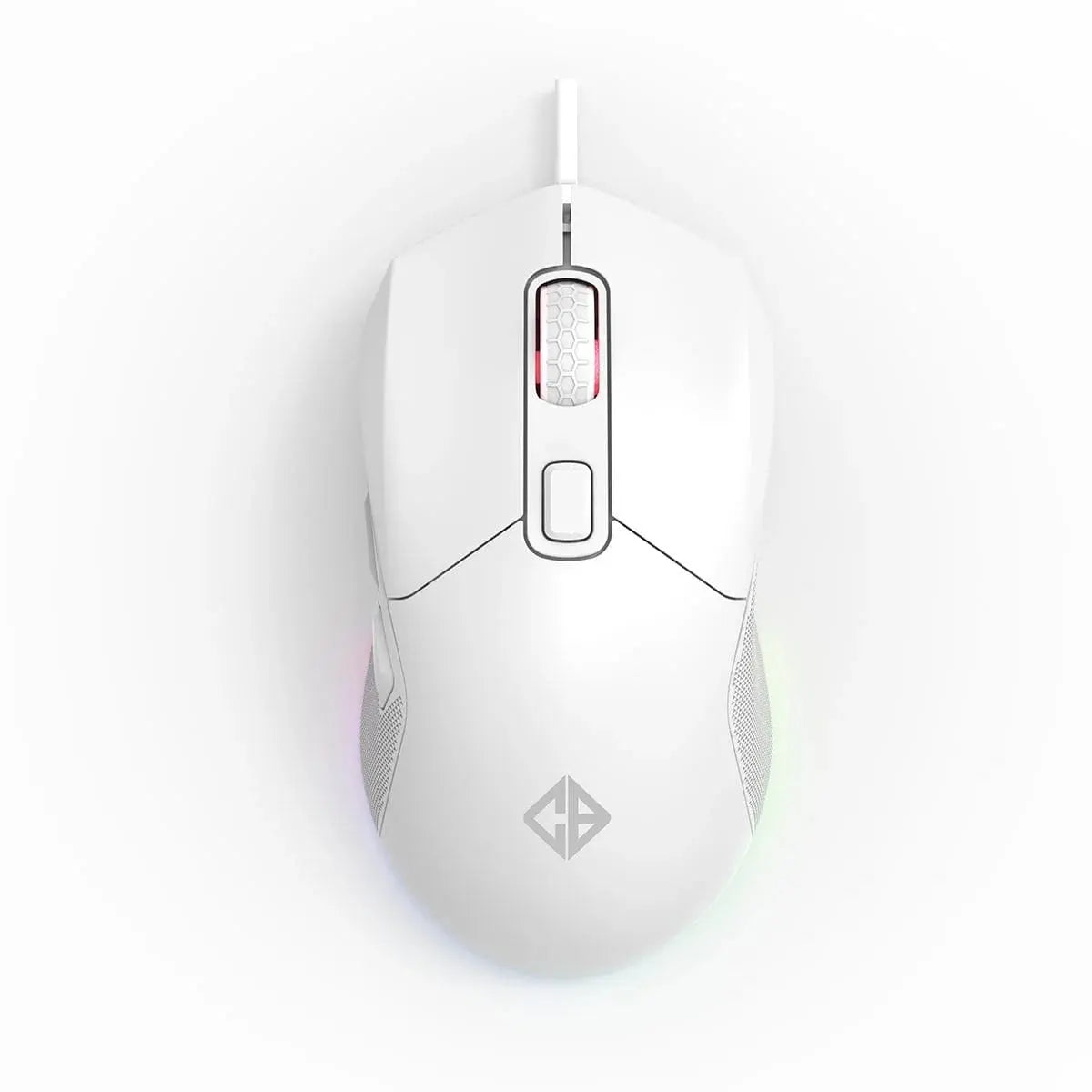 Cosmic Byte Firestorm RGB Wired Gaming Mouse (White)  Microcenter India