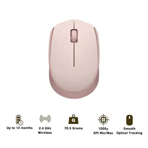 Logitech M171 Wireless Mouse (Rose)  Microcenter India