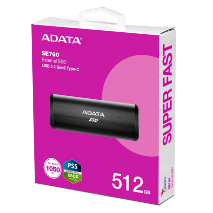 Adata SE760 External 512GB Solid State Drive  Microcenter India