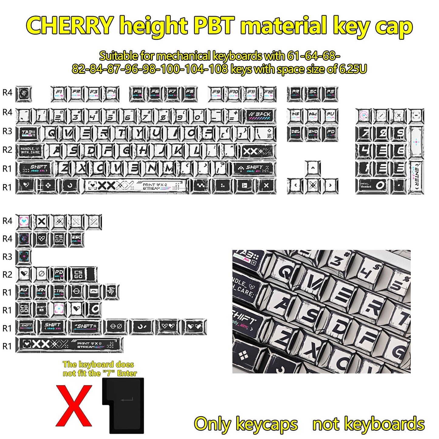 Cherry 120 PBT Mechanical Keyboard Keycaps