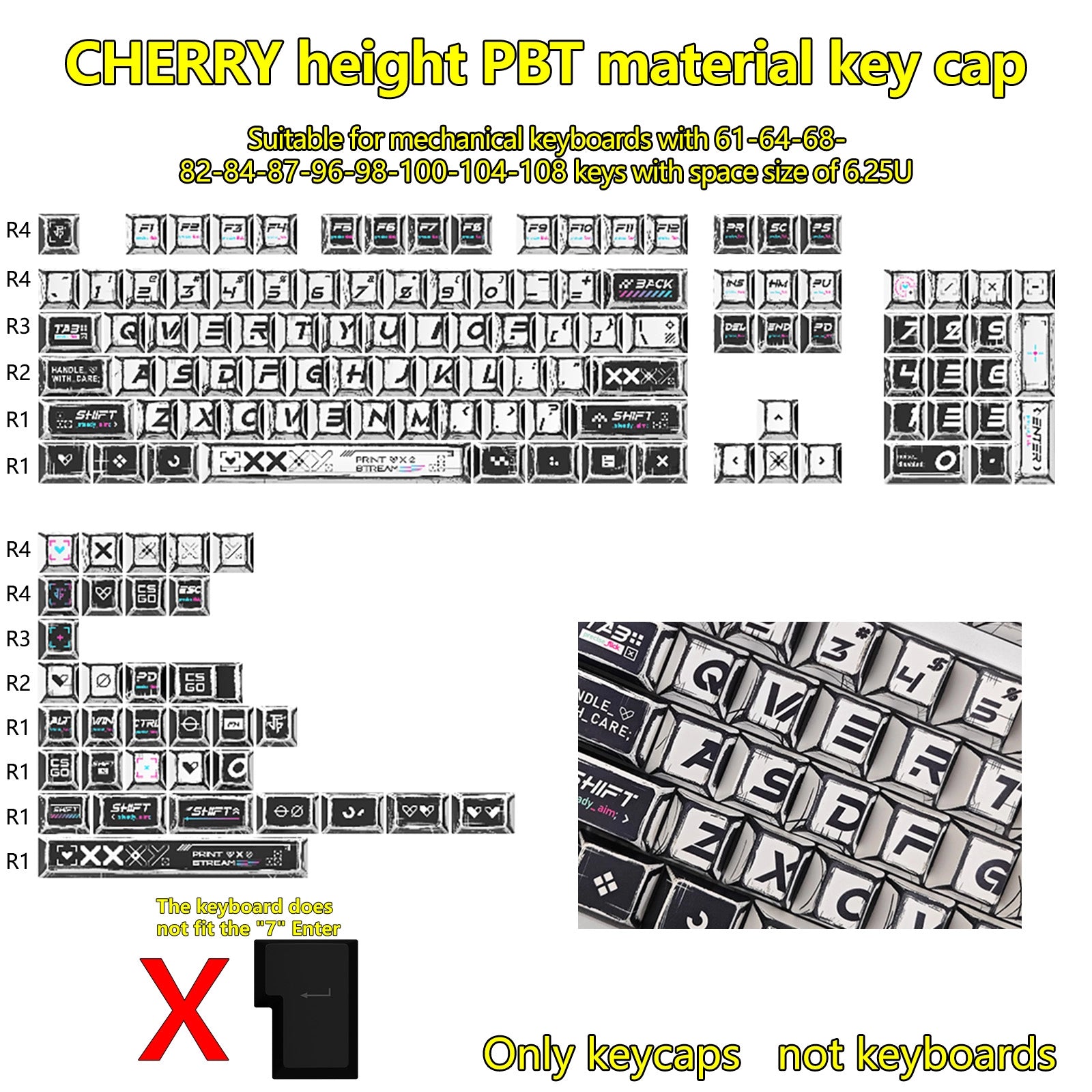 Cherry 120 PBT Mechanical Keyboard Keycaps