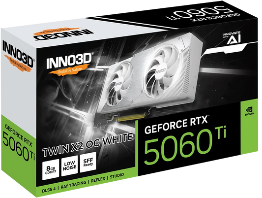 INNO3D GeForce RTXâ„¢ 5060 Ti 8GB TWIN X2 OC WHITE Graphics Card  Microcenter India