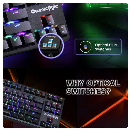 Cosmic Byte Trinity Wireless 3 Modes Optical Switch Keyboard (CB-GK-39)  Microcenter India