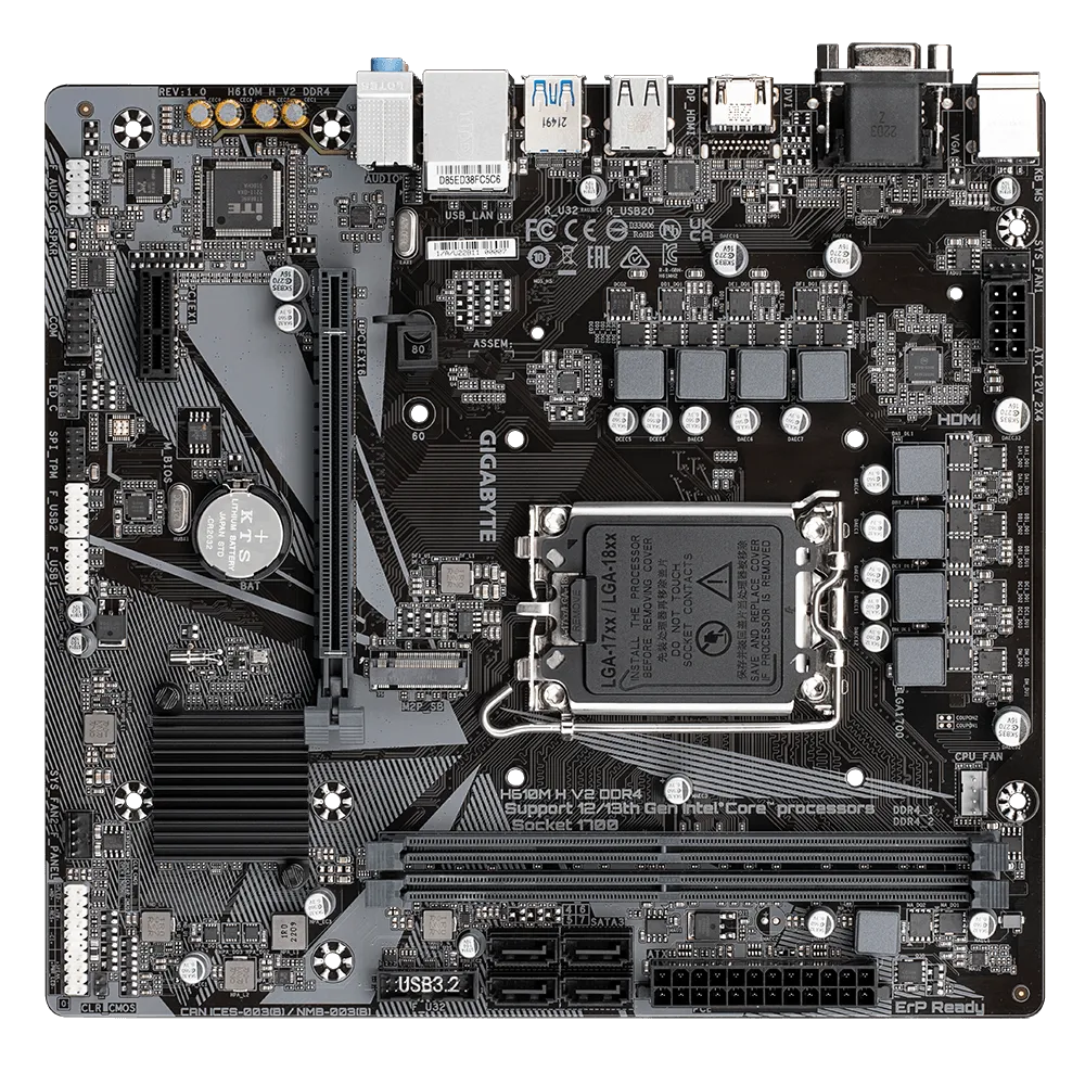 Gigabyte H610M H V2 DDR4 Motherboard  Microcenter India
