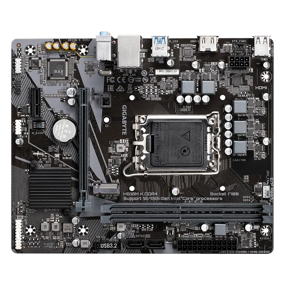 Gigabyte H610M K DDR4 Motherboard  Microcenter India