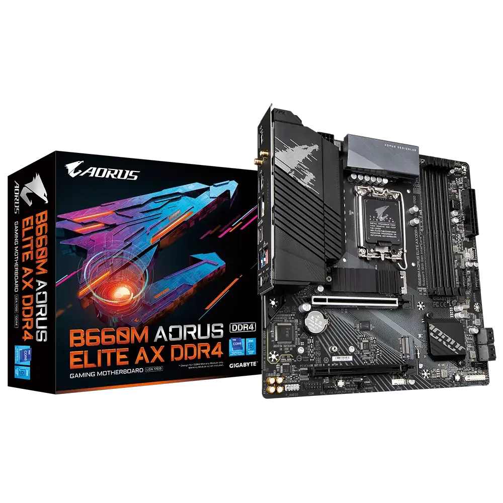 Gigabyte B660M AORUS ELITE AX DDR4 Motherboard  Microcenter India