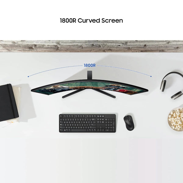 Samsung Curved Monitor 27" LS27D368GAWXXL FHD 100Hz - Microcenter India.