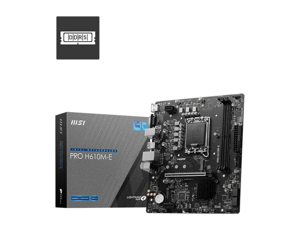 MSI Pro H610M E DDR5 Motherboard  Microcenter India