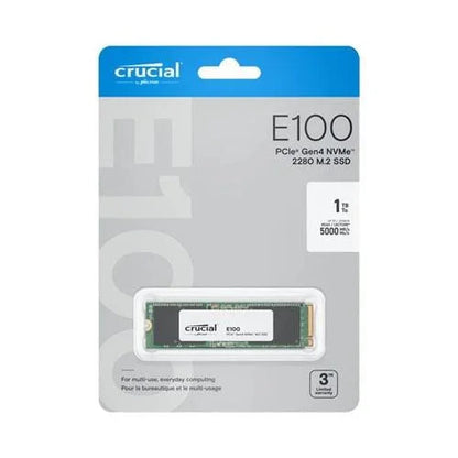Crucial E100 1TB Gen4 M.2 NVMe Internal SSD  Microcenter India