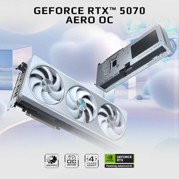 Gigabyte RTX 5070 AERO OC 12GB Graphics Card - Microcenter India.