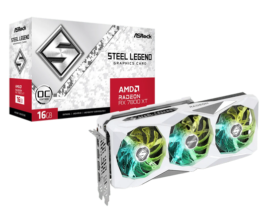 Asrock AMD Radeonâ„¢ RX 7800 XT Steel Legend 16GB OC  Microcenter India