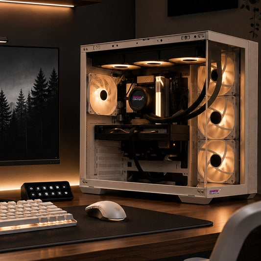White Phantom Gaming PC Intel I7 Prebuilt