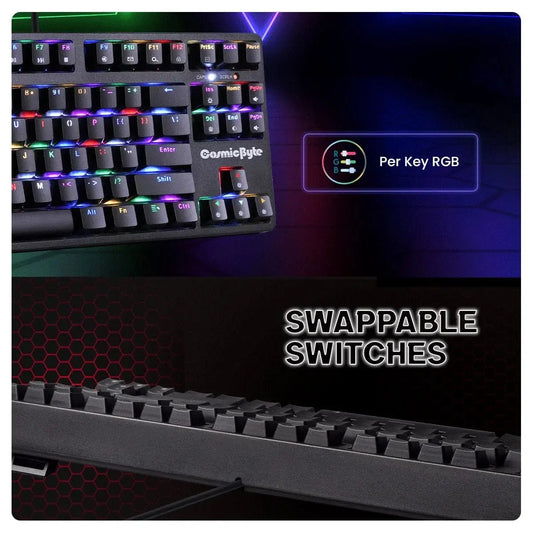 Cosmic Byte Trinity Wired Optical Switch Keyboard (CB-GK-38)  Microcenter India