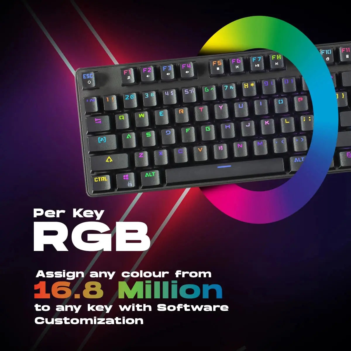 Cosmic Byte Firefly Hot Swappable Keyboard (CB-GK-34)  Microcenter India