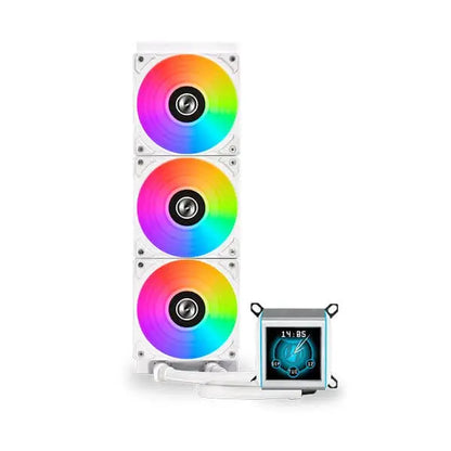 Lian Li Galahad II LCD 360 CPU Liquid Cooler (White)  Microcenter India
