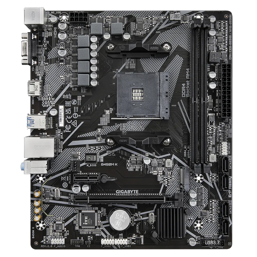 Gigabyte B450M K 2.0 Motherboard