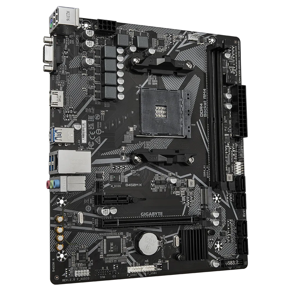 Gigabyte B450M K 2.0 Motherboard