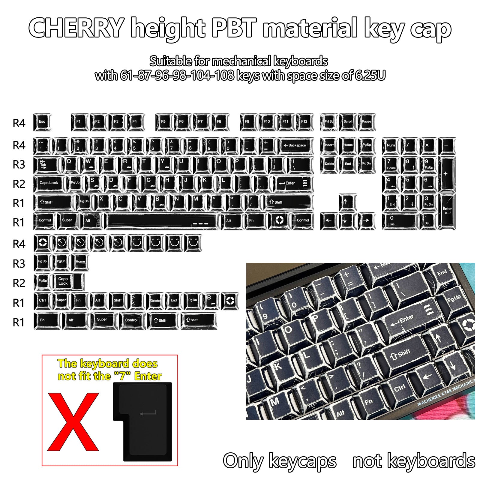 Cherry 110 PBT Mechanical Keyboard Keycaps