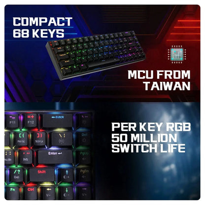 Cosmic Byte Artemis Wireless Mechanical Keyboard (CB-GK-40)  Microcenter India