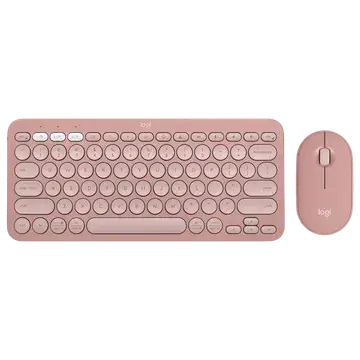 Logitech Pebble 2 Wireless Keyboard and Mouse Combo (Rose)  Microcenter India