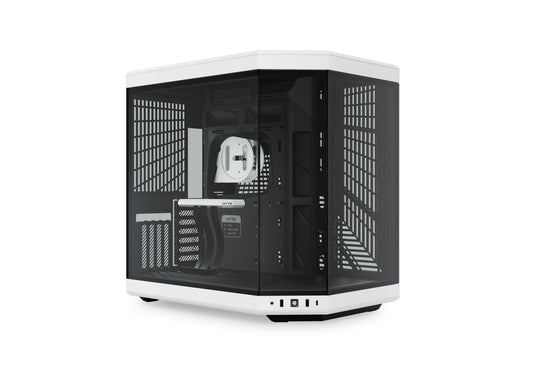HYTE Y70 Panda black and white panoramic ATX mid tower cabinet