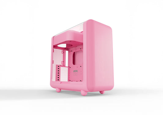 HYTE X50 Strawberry Milk pale pink ATX mid tower cabinet