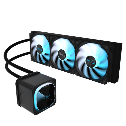 GIGABYTE EAGLE 360 AIO CPU liquid cooler with 360mm radiator and ARGB PWM fans