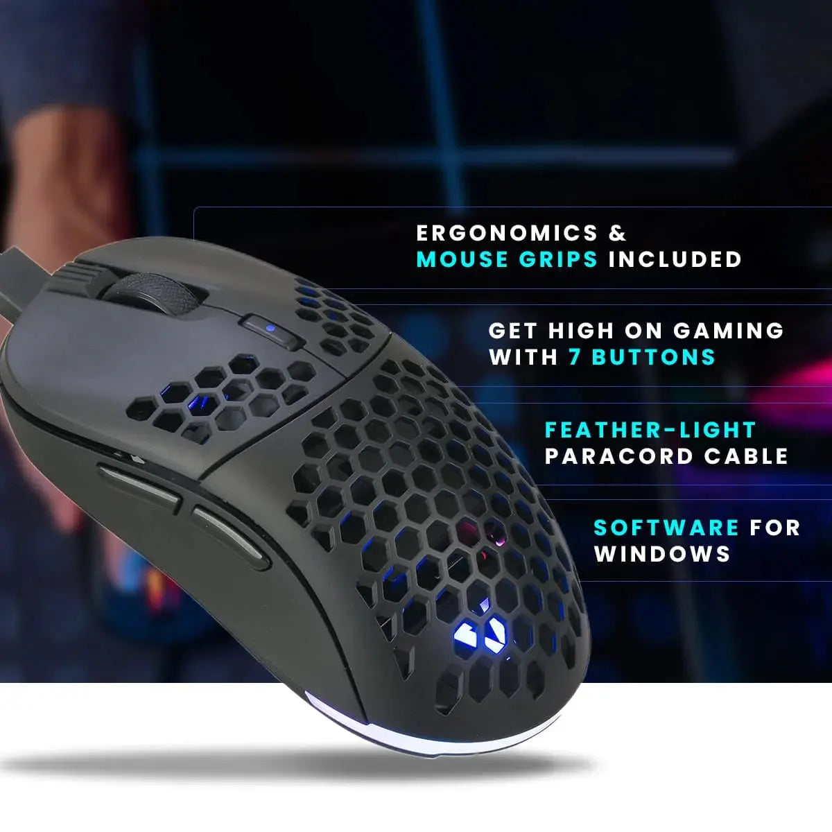 Cosmic Byte Kilonova 3370IC Pro X-Light Gaming Mouse  Microcenter India