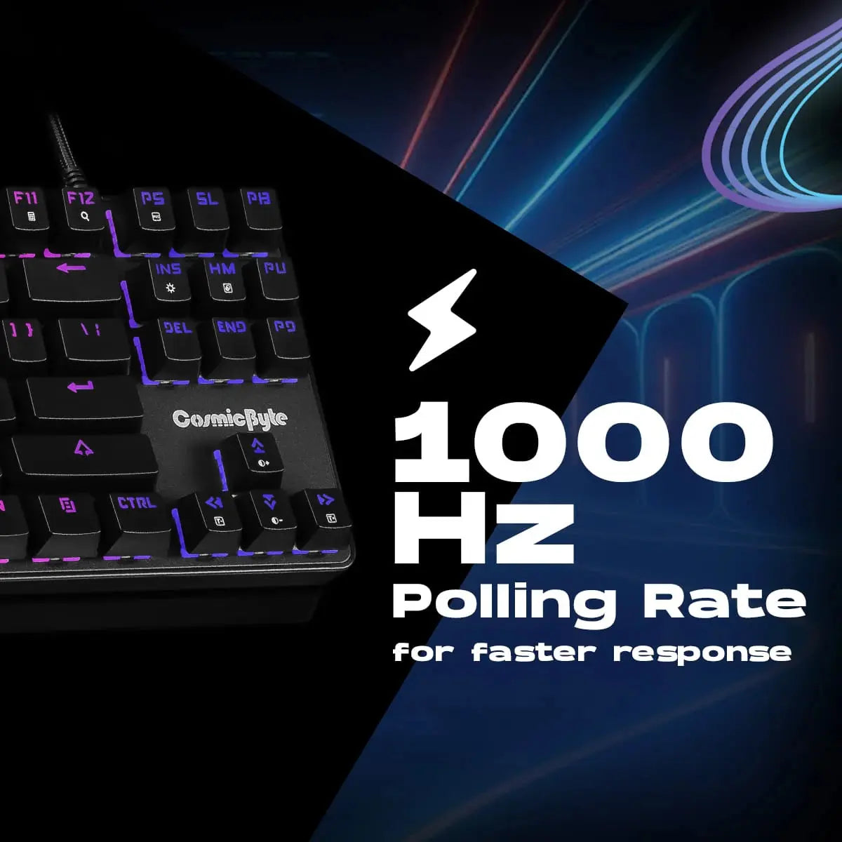 Cosmic Byte Firefly Hot Swappable Keyboard (CB-GK-34)  Microcenter India