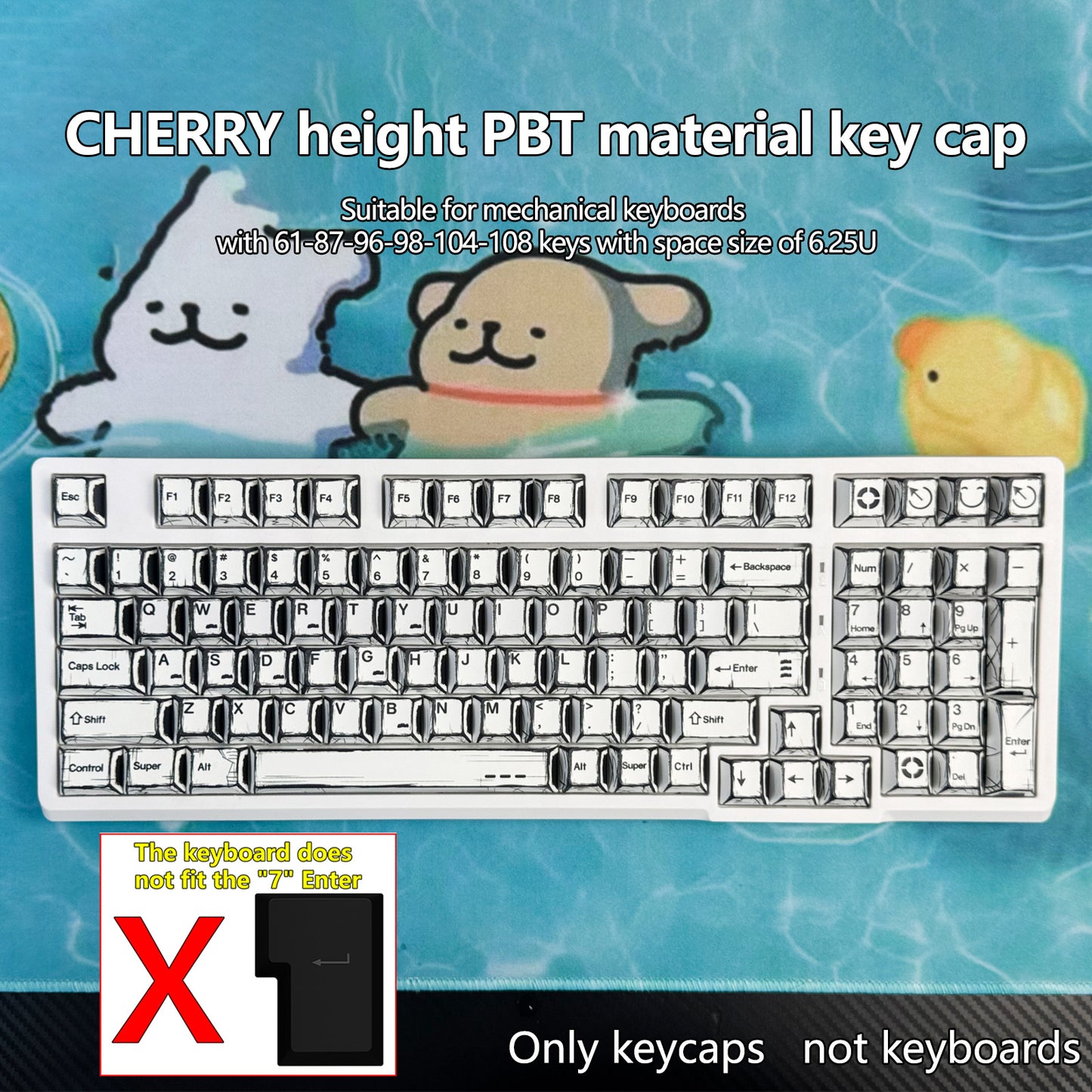 Cherry 110 PBT Mechanical Keyboard Keycaps