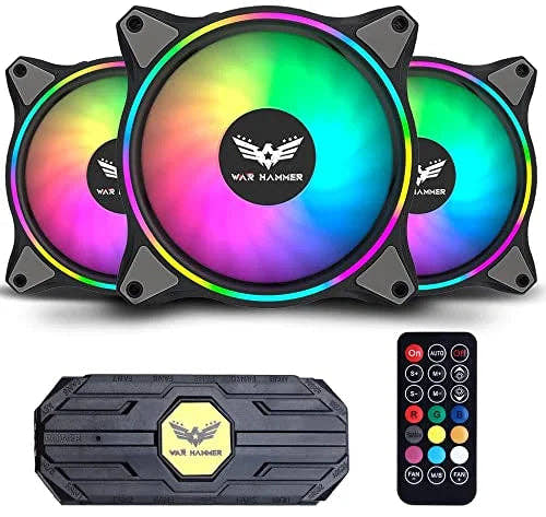 WAR HAMMER Kratos 1500 RPM 120 KIT ARGB Case Fan (Triple Pack)  Microcenter India