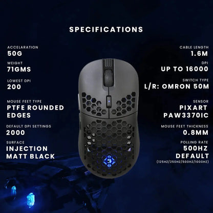 Cosmic Byte Kilonova 3370IC Pro X-Light Gaming Mouse  Microcenter India