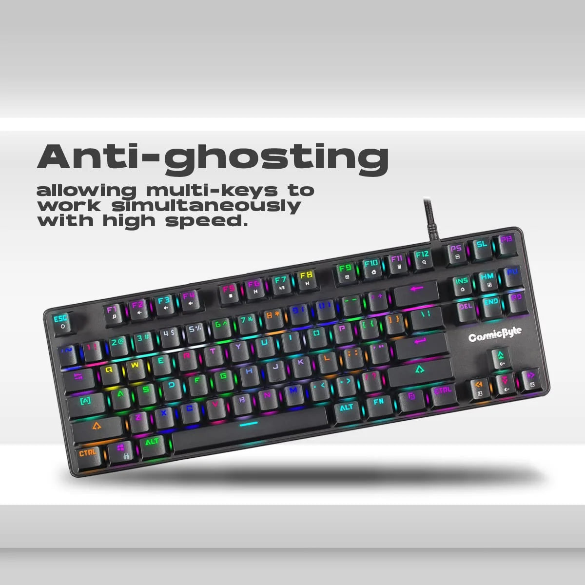 Cosmic Byte Firefly RGB TKL Mechanical Keyboard CB-GK-18  Microcenter India