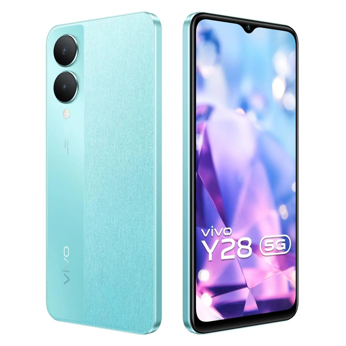 Vivo Y28 5G Glitter Aqua 6GB RAM 128GB Storage  Microcenter India