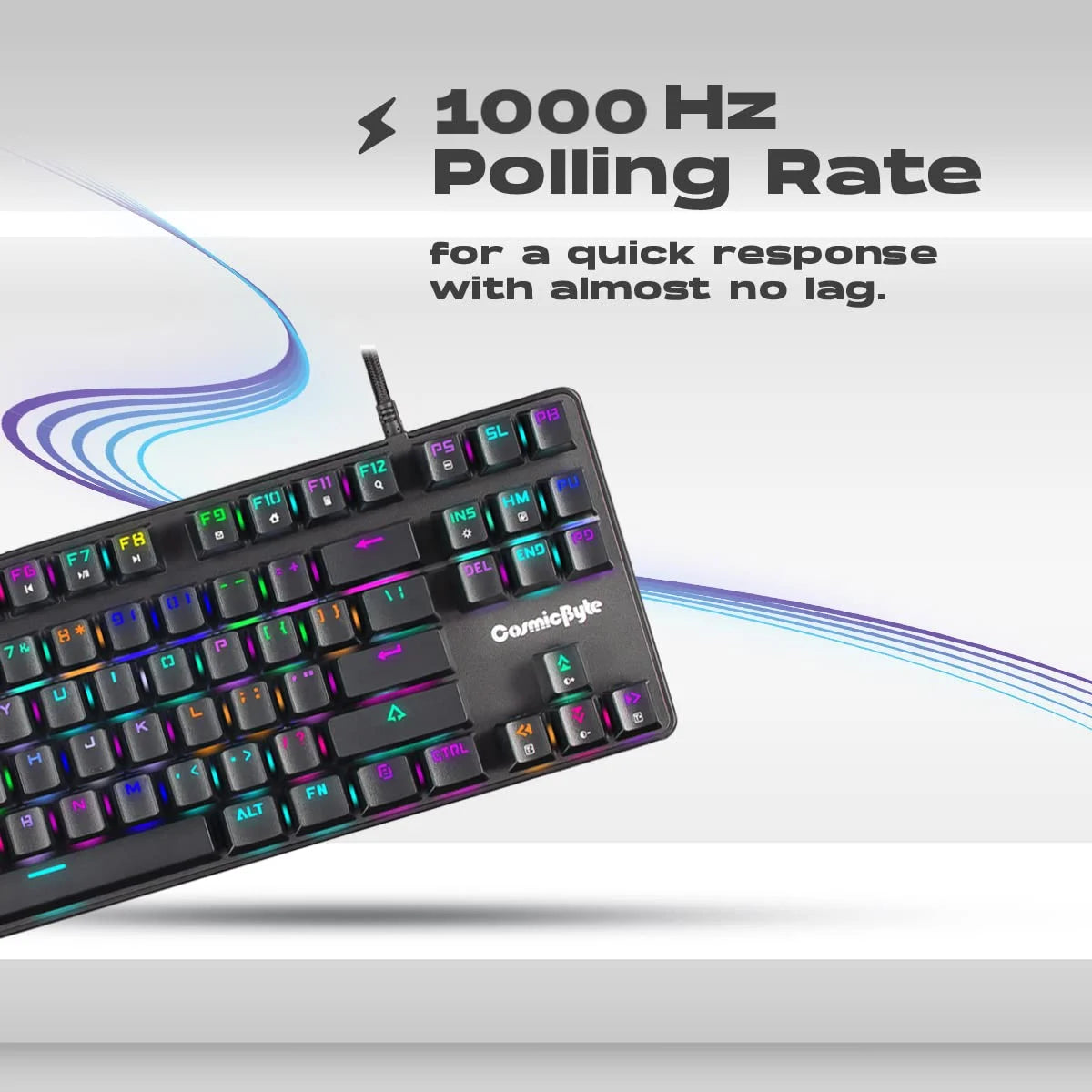 Cosmic Byte Firefly RGB TKL Mechanical Keyboard CB-GK-16  Microcenter India