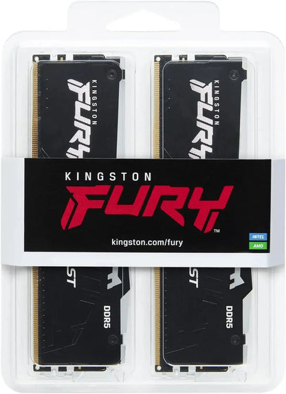 Kingston FURY Beast 32GB (16GB x2) RGB DDR5 6000MT/s Black Memory  Microcenter India