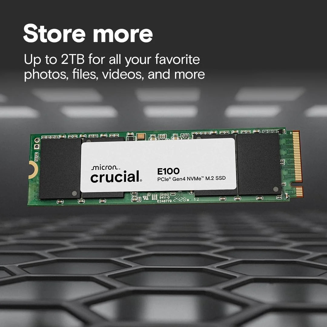 Crucial E100 480GB NVMe Gen4 SSD - Microcenter India